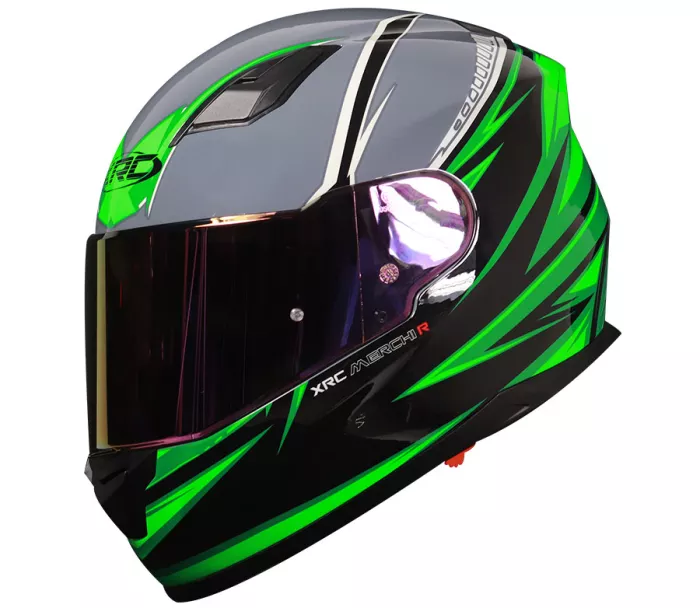 Helma na moto XRC Merchi R black/green/grey