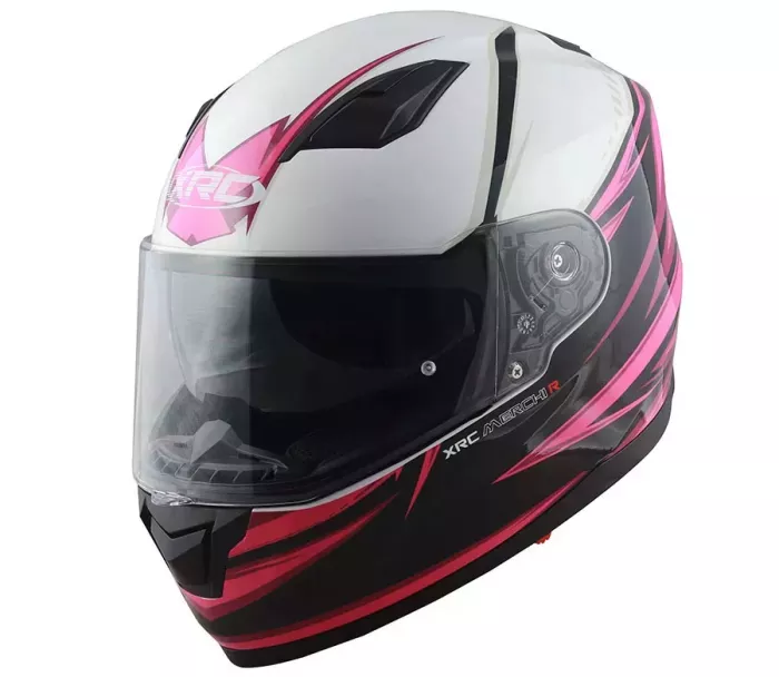 Helma na moto XRC Merchi R black/pink/white