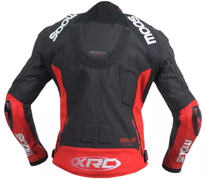 Kožená bunda na motorku XRC Moos blk/red/white