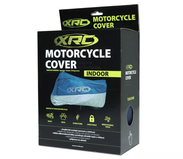 Plachta na moto XRC Indoor blue/silver vel. L