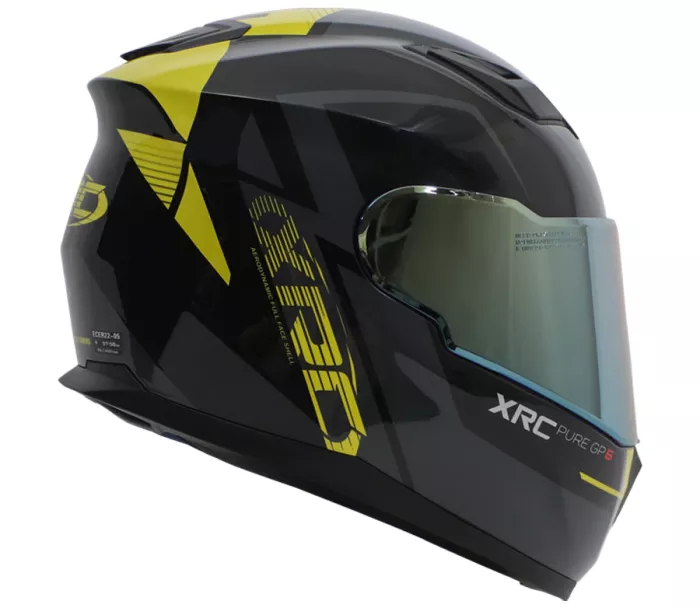 Helma na motorku XRC Pure GP 6 black/yellow fluo