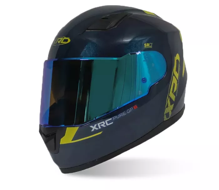 Helma na motorku XRC Pure GP 6 blue/yellow fluo