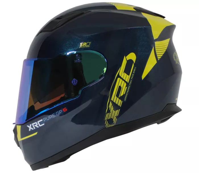 Helma na motorku XRC Pure GP 6 blue/yellow fluo