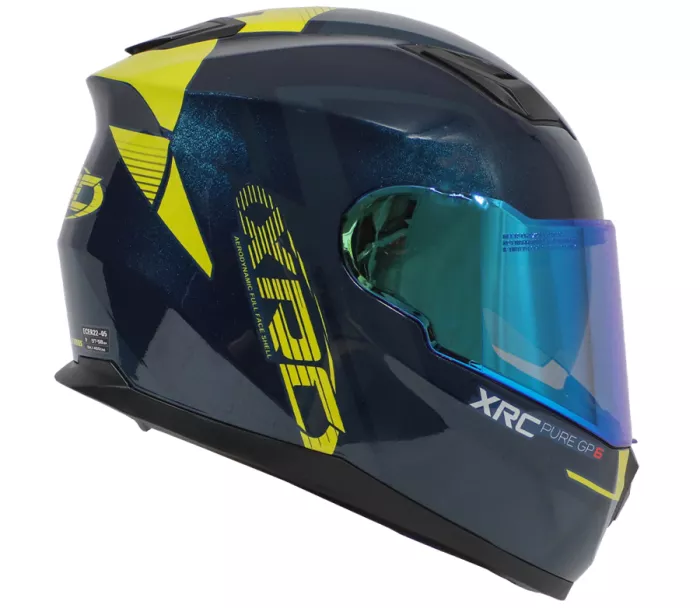 Helma na motorku XRC Pure GP 6 blue/yellow fluo