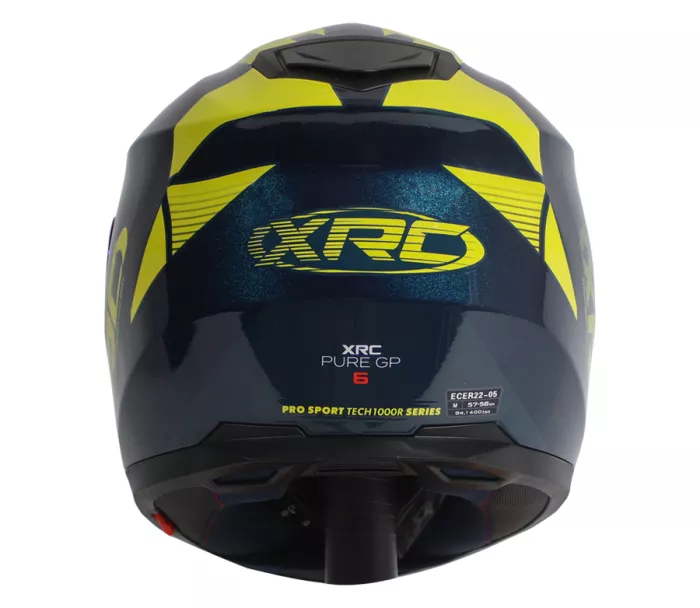 Helma na motorku XRC Pure GP 6 blue/yellow fluo