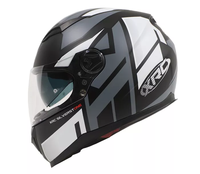 Helma na motorku XRC Silverstone matt black/grey/white