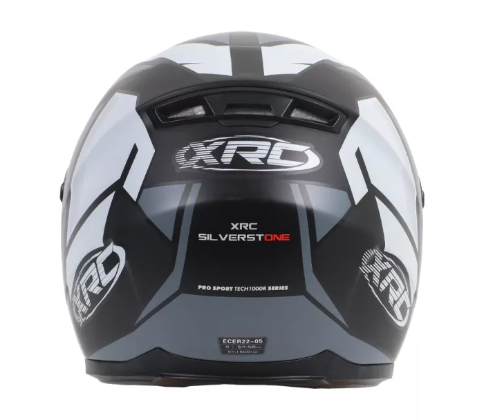 Helma na motorku XRC Silverstone matt black/grey/white