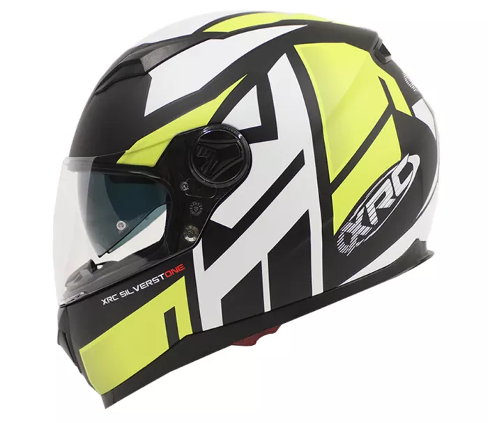 Helma na motorku XRC Silverstone matt black/white/yellow