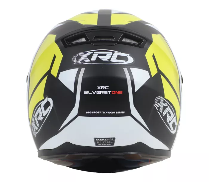 Helma na motorku XRC Silverstone matt black/white/yellow