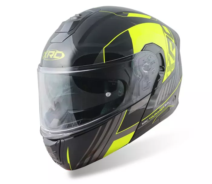 Výklopná helma na moto XRC Touraner 2.0 black/fluo