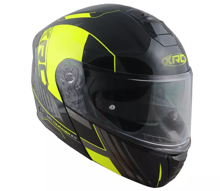 Výklopná helma na moto XRC Touraner 2.0 black/fluo