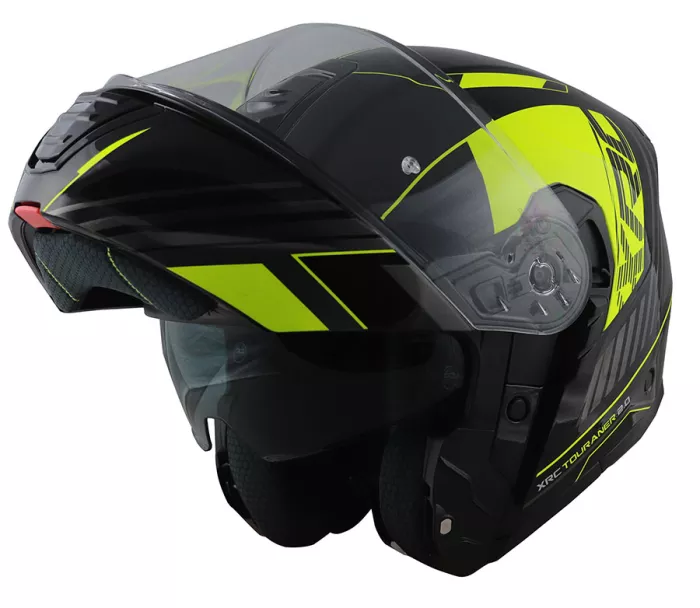 Výklopná helma na moto XRC Touraner 2.0 black/fluo