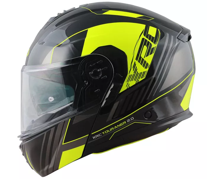 Výklopná helma na moto XRC Touraner 2.0 black/fluo