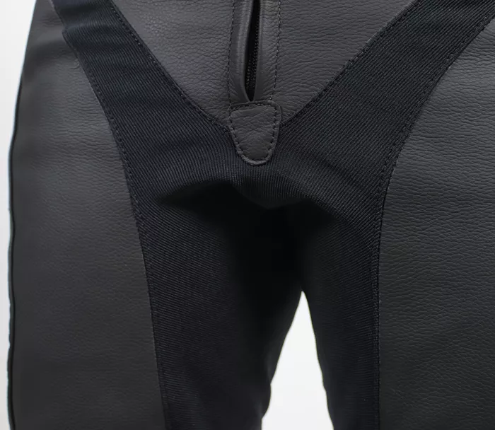 Kožené kalhoty XRC GLET men leather pants black