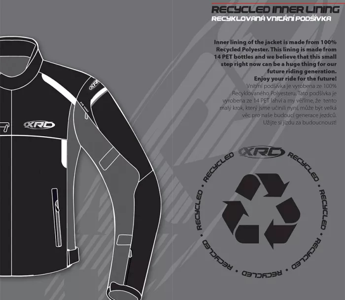 Dámská bunda na motorku XRC Totter WTP blk/grey/fluo