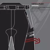 Dámské kalhoty na motorku XRC Winkle WTP blk/grey/fluo