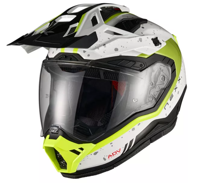 Helma na moto NEXX X.RALLY Yuma white/neon