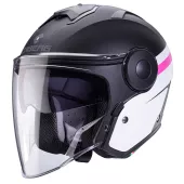 Otevřená helma Caberg Soho Zephyr matt black/white/fuchsia