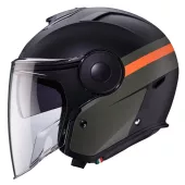 Otevřená helma Caberg Soho Zephyr matt black/military green/orange