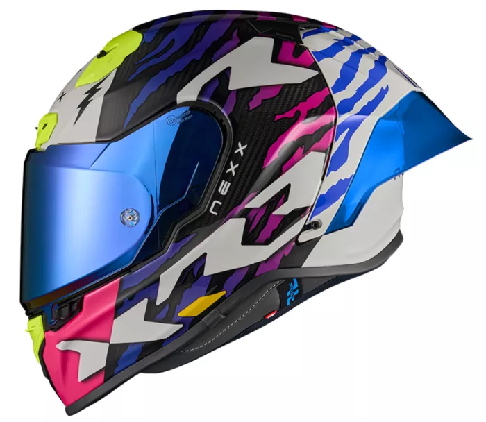 Helma na moto NEXX X.R3R Ziger purple/blue