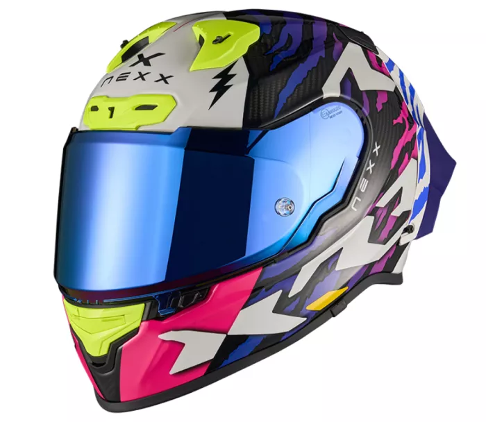 Helma na moto NEXX X.R3R Ziger purple/blue